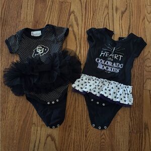 CU Boulder and Colorado Rockies baby onesie | baby sports